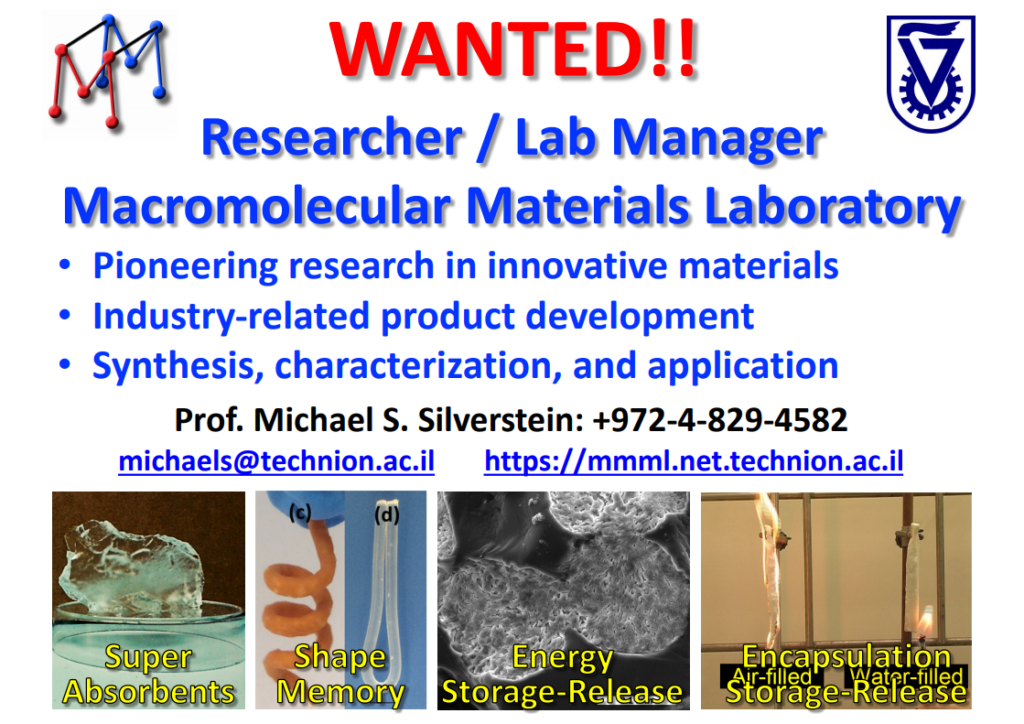 Wanted for mmml lab technion